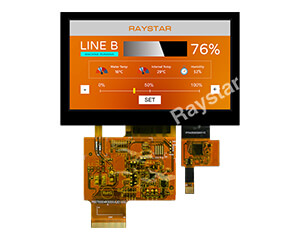 4.3 インチ800x480静電容量方式 IPS TFT LCD ディスプレー - RFF430X-AWW-DNG